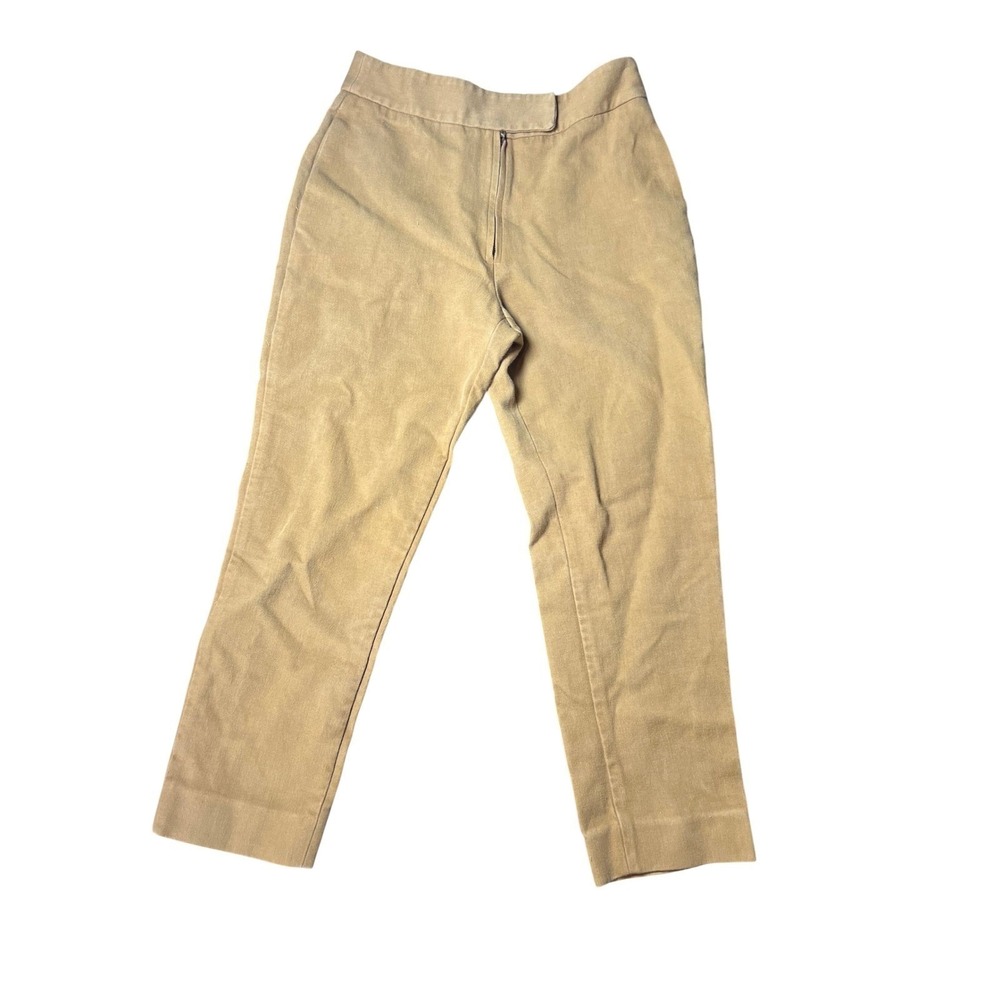 TRADEMARK Tan/Orange High‎ Waisted Straight Leg Pants Women's Size 6/28
